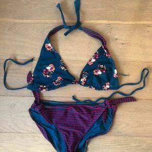 Fat Face Bikini,  floral and stripe